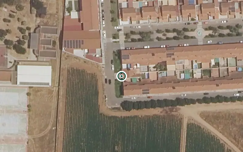 Vista aérea de la ubicación de Residencia de Mayores y Centro de Día el Chalet