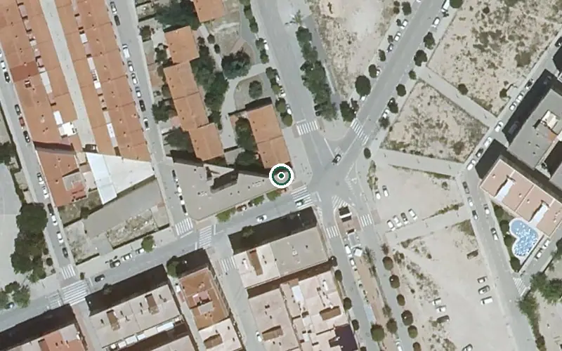 Vista aérea de la ubicación de Centro de Día de Enfermos de Alzheimer A.f.a.