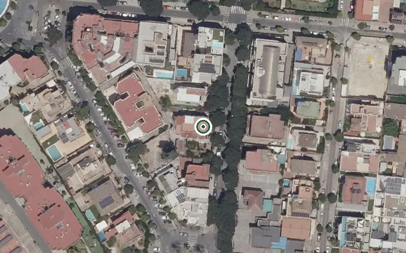 Vista aérea de la ubicación de Centro Residencial Aurora