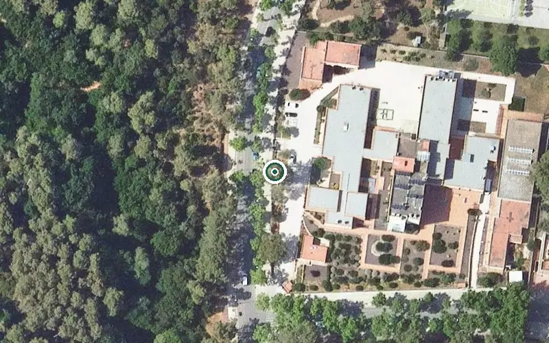 Vista aérea de la ubicación de Centre de dia Jardins de Castellarnau