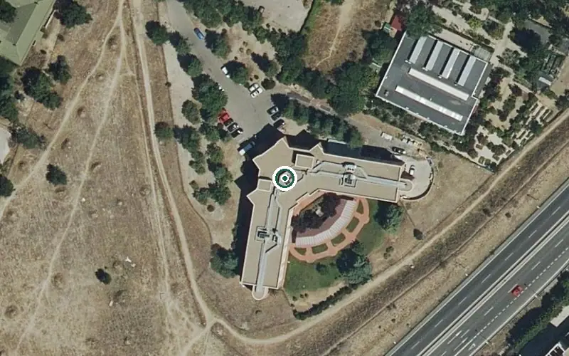 Vista aérea de la ubicación de Residencia El Encinar