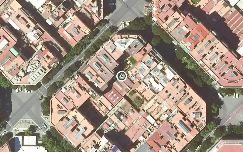 Vista aérea de la ubicación de Residència Sagrada Família 1