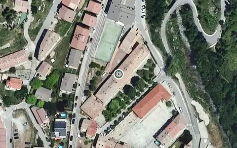 Vista aérea de la ubicación de Residència d'avis de la Pobla de Lillet