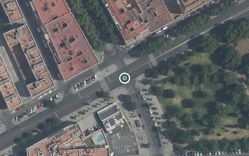 Vista aérea de la ubicación de Centro Residencial para Mayores Bouco Córdoba Augusta