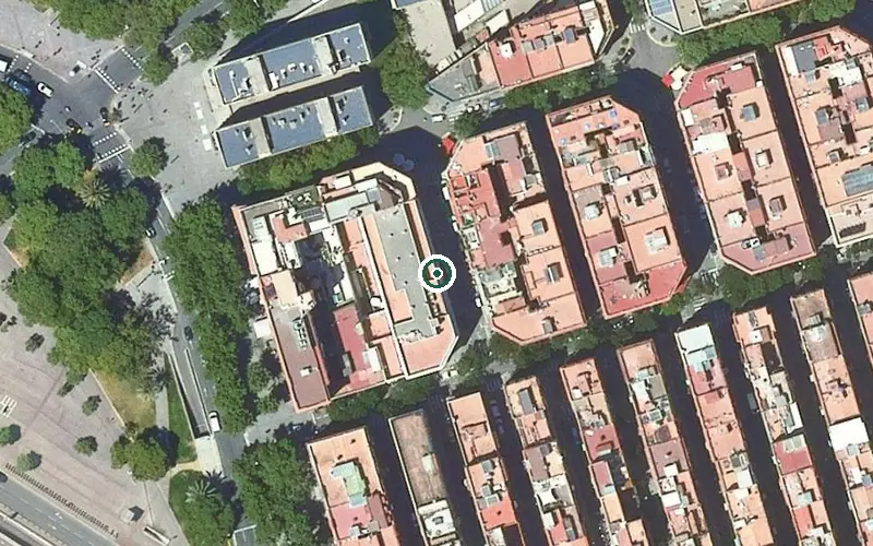 Vista aérea de la ubicación de Centre de dia per a Gent Gran Bertran i Oriola