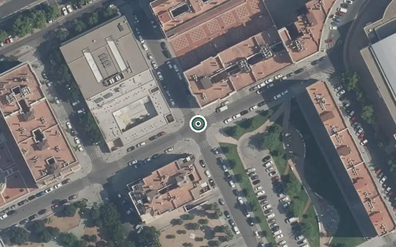 Vista aérea de la ubicación de Centro Residencial Además