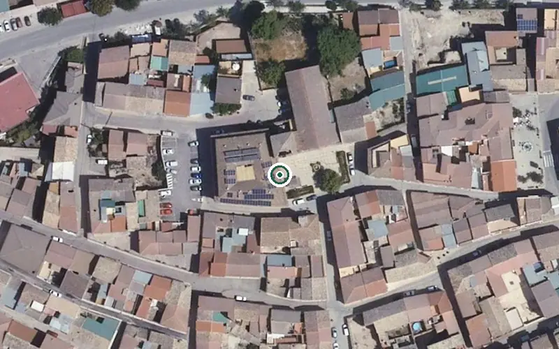 Vista aérea de la ubicación de Centro de Día para Mayores la Casa Grande