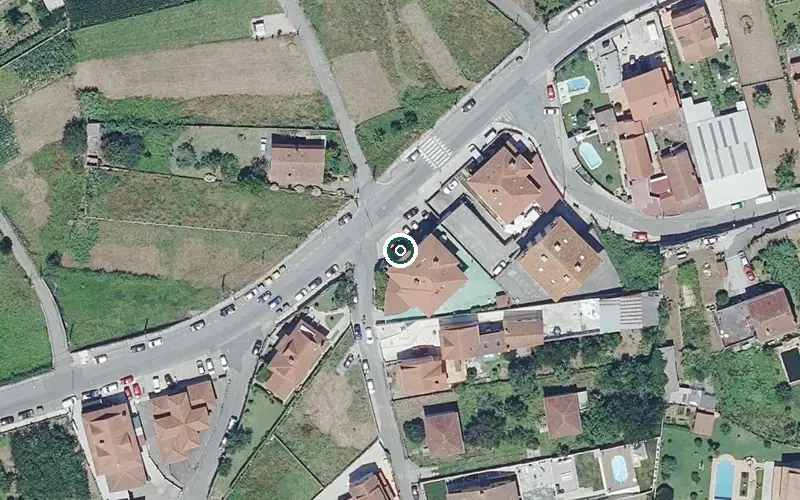 Vista aérea de la ubicación de Vivenda Comunitaria la Palmera 3