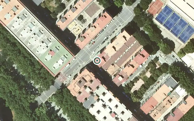 Vista aérea de la ubicación de Residència 3a edat Verge del Roser