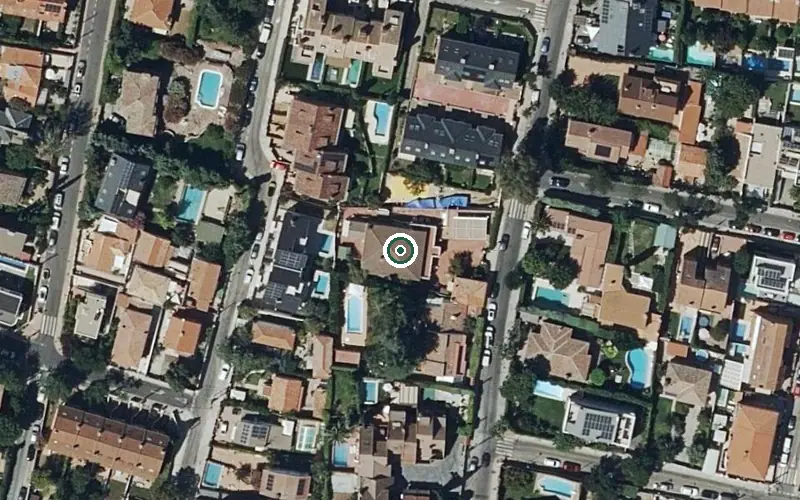 Vista aérea de la ubicación de Residencia Alarcón