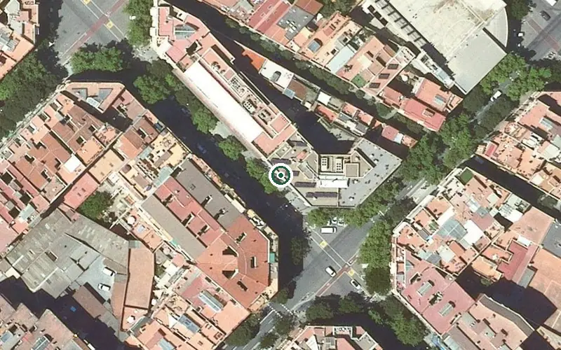 Vista aérea de la ubicación de Sanitas Residencial Sagrada Família-centre de dia