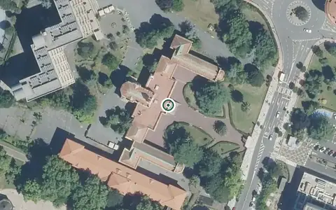 Vista aérea de la ubicación de Miranda Residencia Fundación Miranda Egoitza