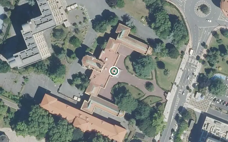Vista aérea de la ubicación de Miranda Residencia Fundación Miranda Egoitza