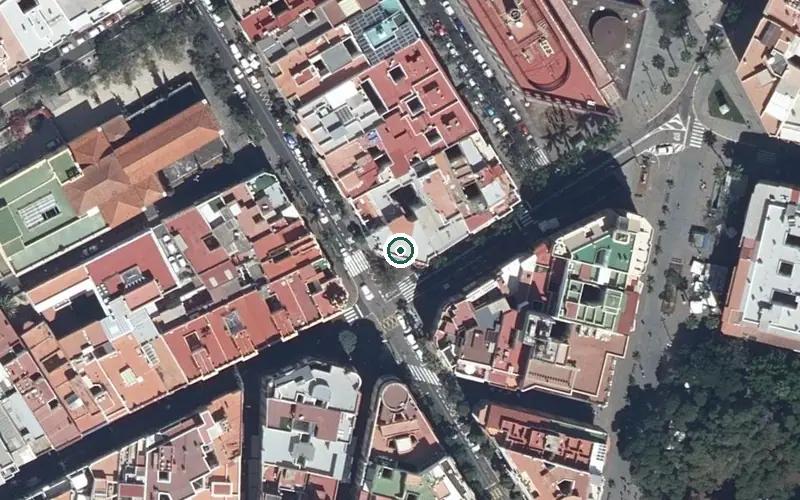Vista aérea de la ubicación de Centro de Día Mayores M Servicios Sociales Integrados