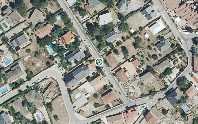 Vista aérea de la ubicación de Residencia El Lucero