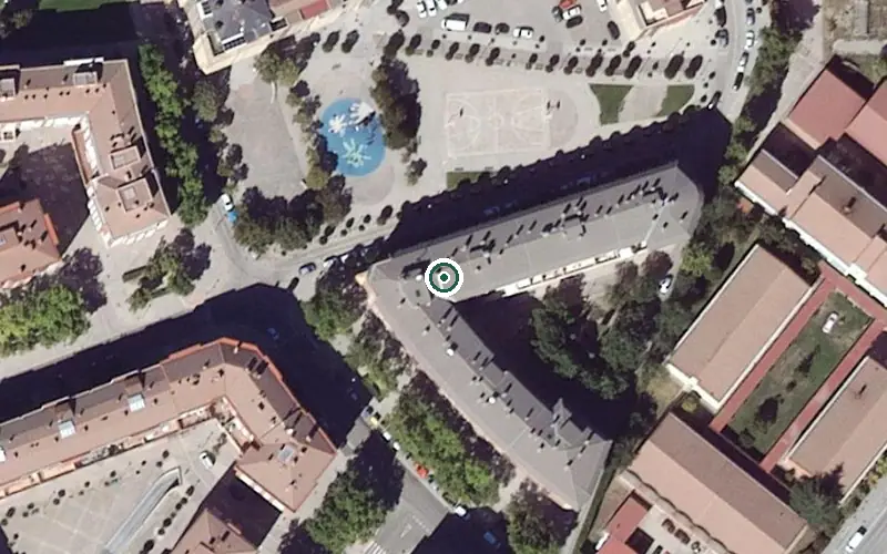 Vista aérea de la ubicación de Centro de Mayores los Jazmines