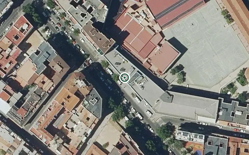 Vista aérea de la ubicación de Centro de Día Municipal Pamplona