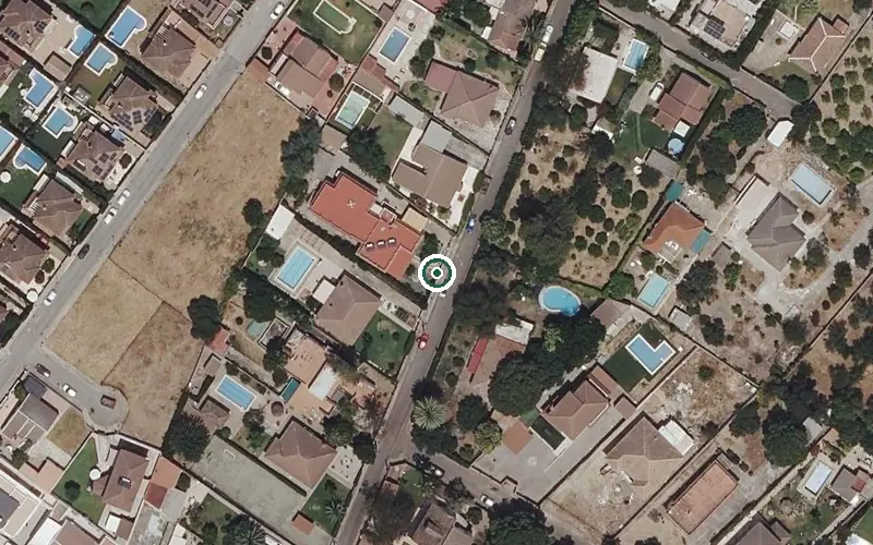 Vista aérea de la ubicación de Centro Residencial para Personas Mayores María del Tabor II