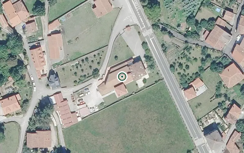 Vista aérea de la ubicación de Corvera de Toranzo