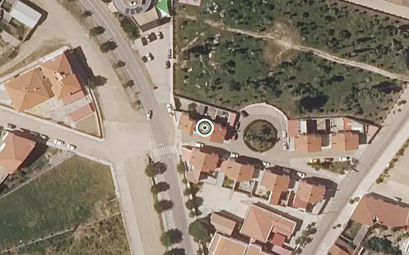 Vista aérea de la ubicación de Centro Residencial Mixto y Centro de Día de Siruela