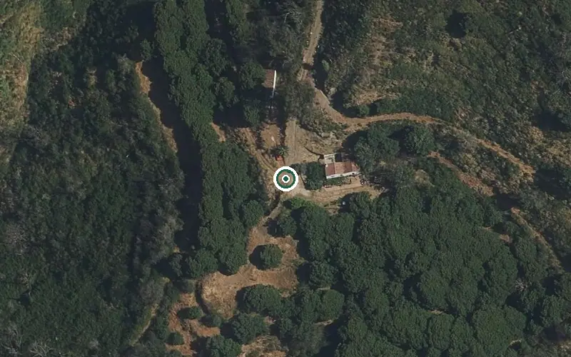 Vista aérea de la ubicación de Centro Residencial para Mayores Valle del Genal Faraján