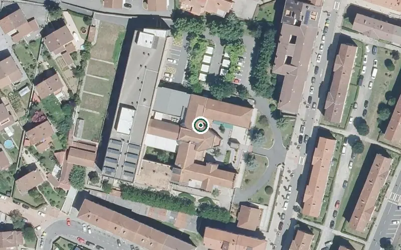 Vista aérea de la ubicación de Fundación Residencia Calzada Egoitza