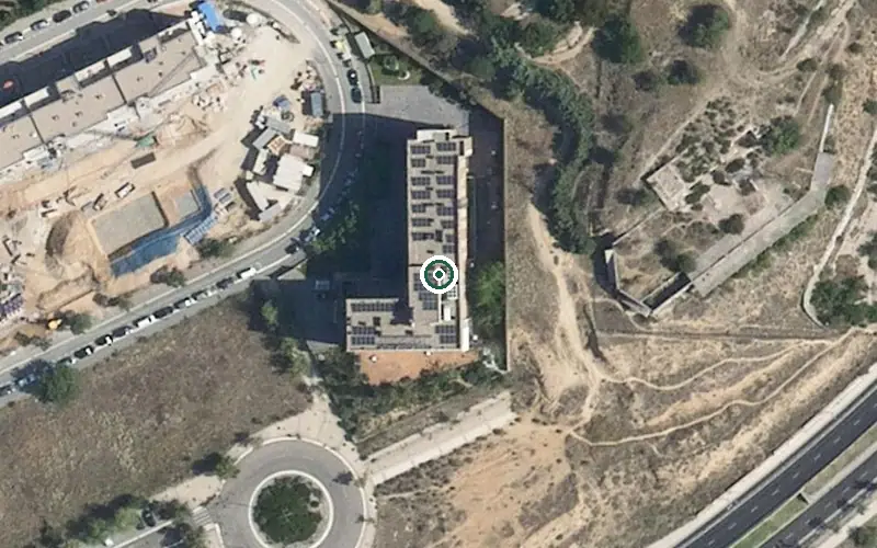 Vista aérea de la ubicación de Centro Residencial Ballesol Valladolid II