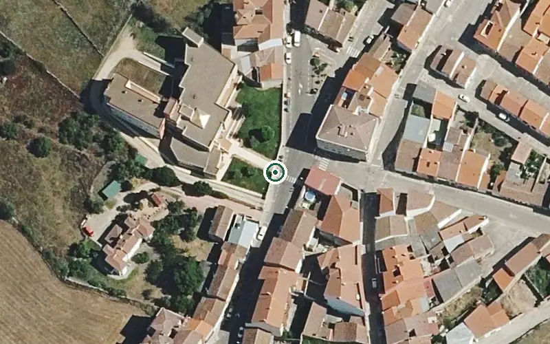 Vista aérea de la ubicación de Residencia Municipal de Mayores de Vitigudino