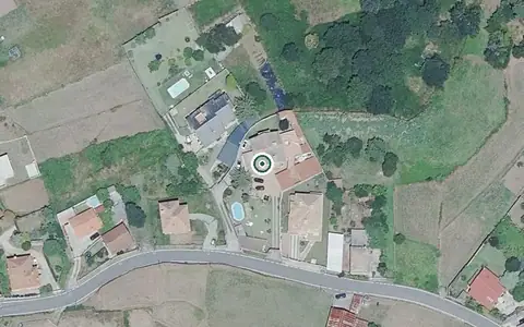 Vista aérea de la ubicación de Fogar Residencial Coruxo