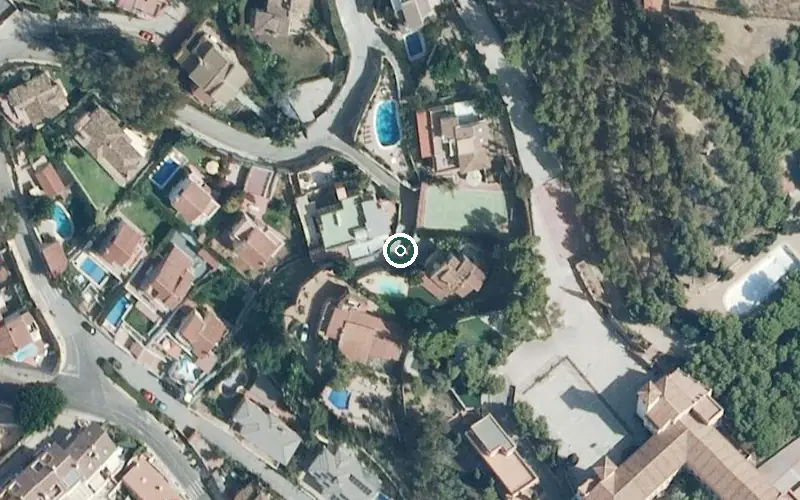Vista aérea de la ubicación de Centro Residencial San Juan de Ávila
