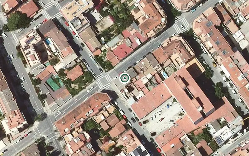 Vista aérea de la ubicación de Centre de dia Josefina Mata
