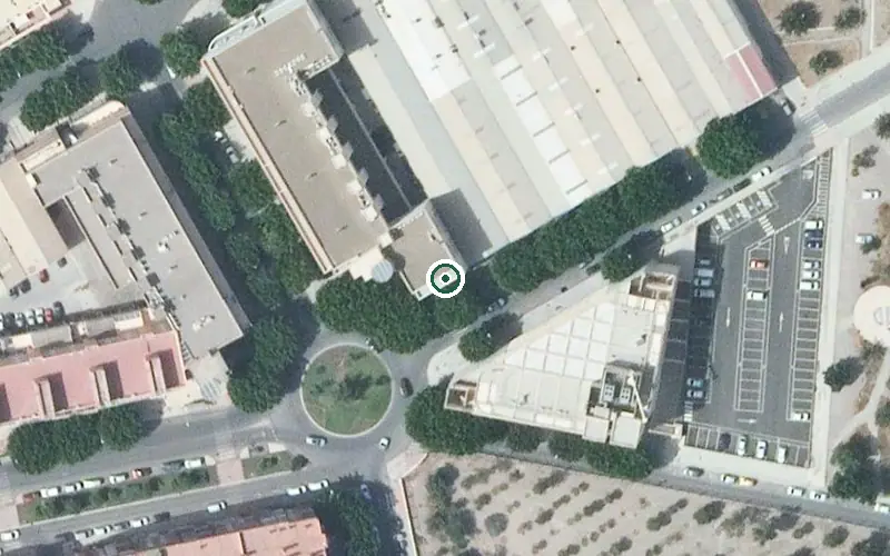 Vista aérea de la ubicación de Centro de Día para Personas Mayores Emera Almería