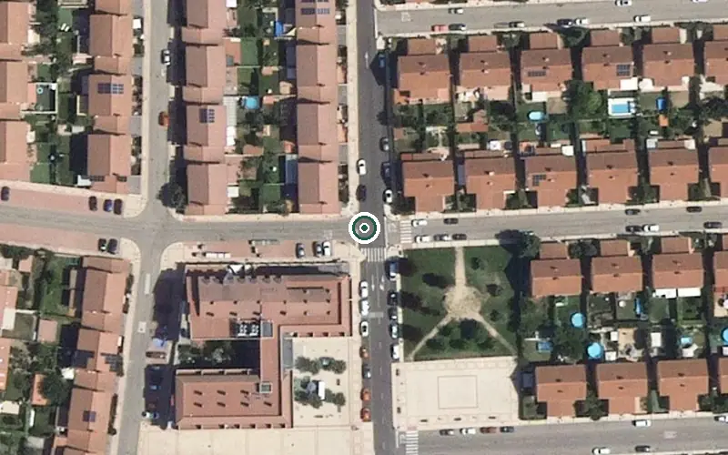 Vista aérea de la ubicación de Residencia Centro Socio Sanitario Plaza Real Valladolid