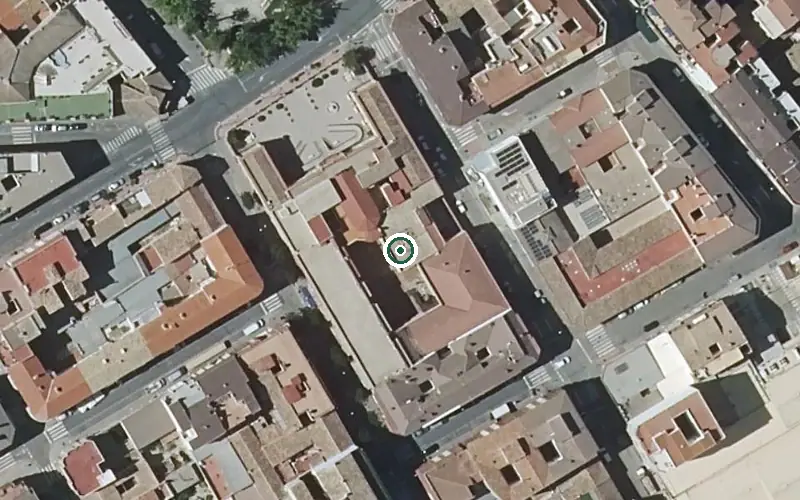 Vista aérea de la ubicación de Centro de Día las Hazas
