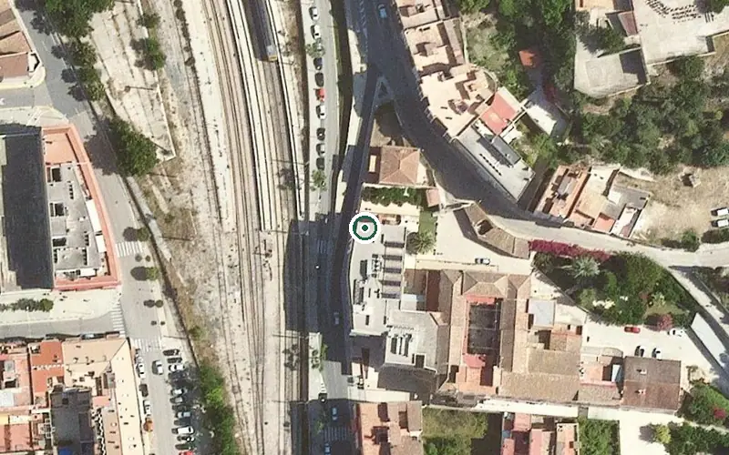 Vista aérea de la ubicación de Centre de dia de la Residència Diocesana d'Ancians Sant Miquel Arcàngel