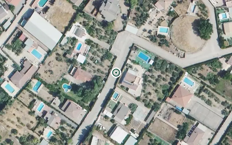 Vista aérea de la ubicación de Centro Residencial para Mayores Santa Teresa de Jesús