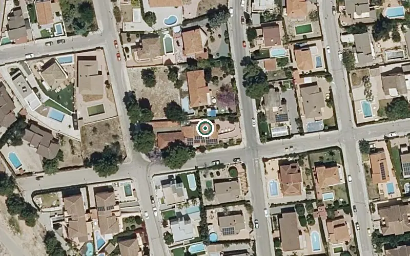 Vista aérea de la ubicación de Residencia para Personas Mayores Dependientes Ntra. Sra. de Monte Sion
