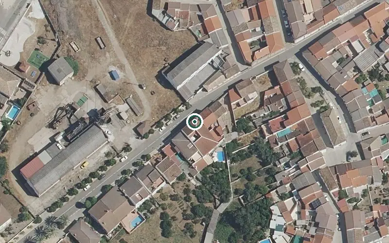 Vista aérea de la ubicación de Centro Residencial para Mayores Luis García Romo