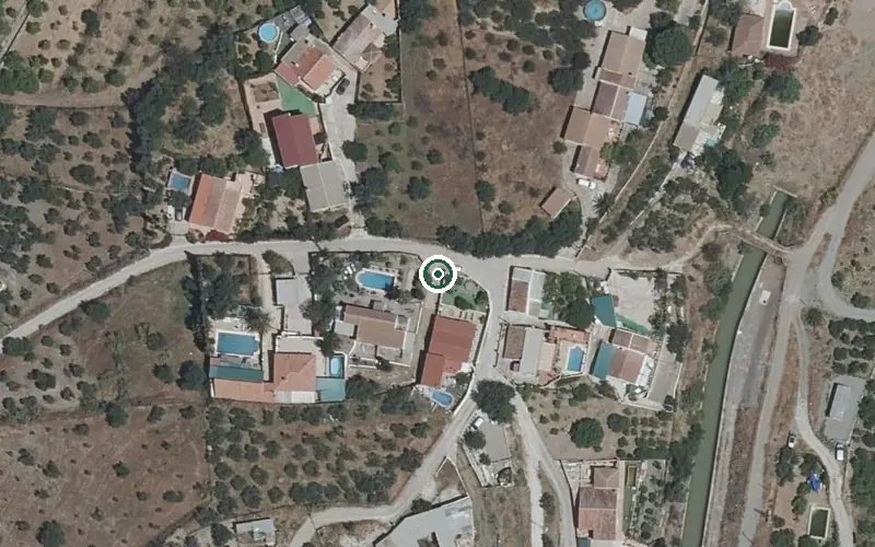 Vista aérea de la ubicación de Residencia de Personas Mayores Santa Ana