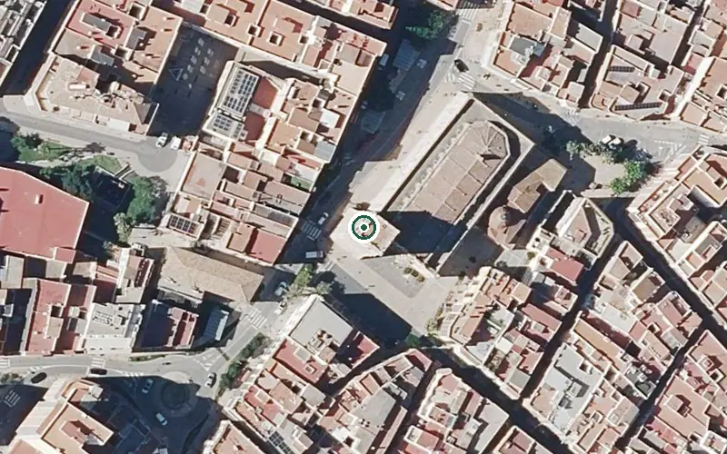 Vista aérea de la ubicación de Centro de Día para Personas Mayores Dependientes Baix Maestrat