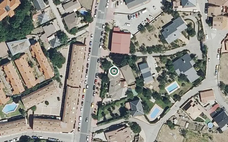 Vista aérea de la ubicación de Residencia Los Chopos