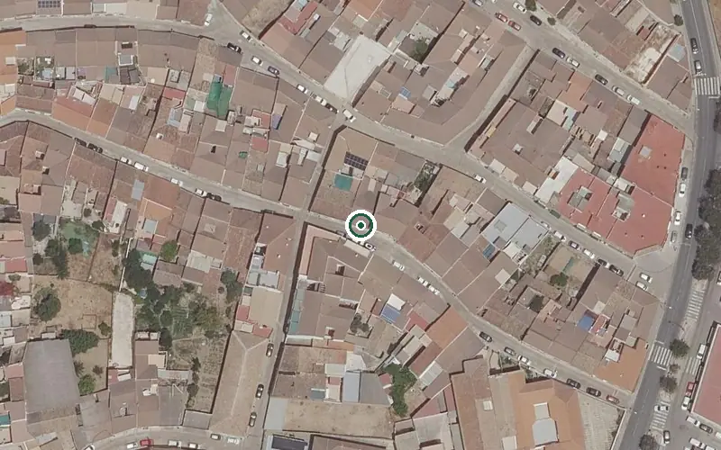 Vista aérea de la ubicación de Centro Residencial Sor Angela de la Cruz
