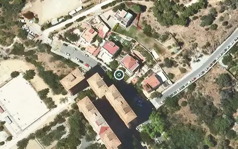 Vista aérea de la ubicación de Villa Salud