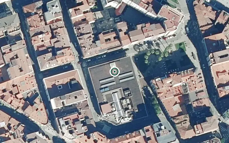 Vista aérea de la ubicación de Centro de Día Gijón Centro