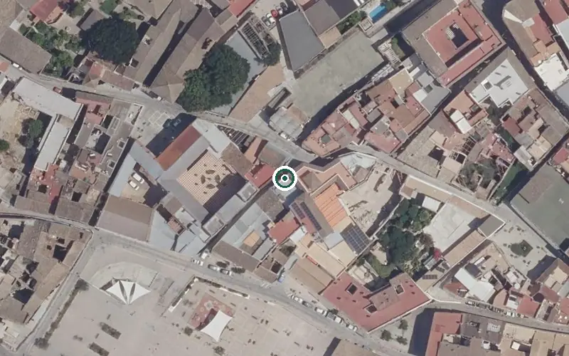 Vista aérea de la ubicación de Centro Residencial Sor Angela de la Cruz