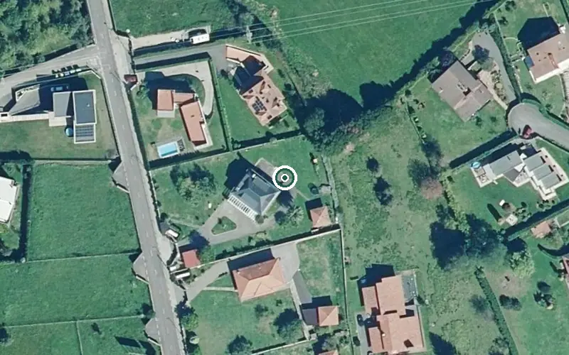 Vista aérea de la ubicación de Residencia Geriátrica Los Sauces
