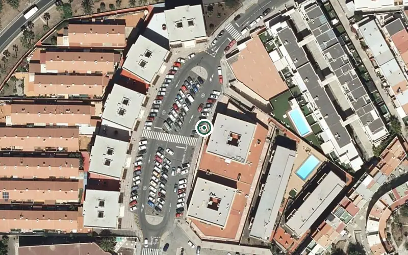 Vista aérea de la ubicación de Vivienda Tutelada de Personas Mayores (Ayuntamiento de San Bartolomé de Tirajana)