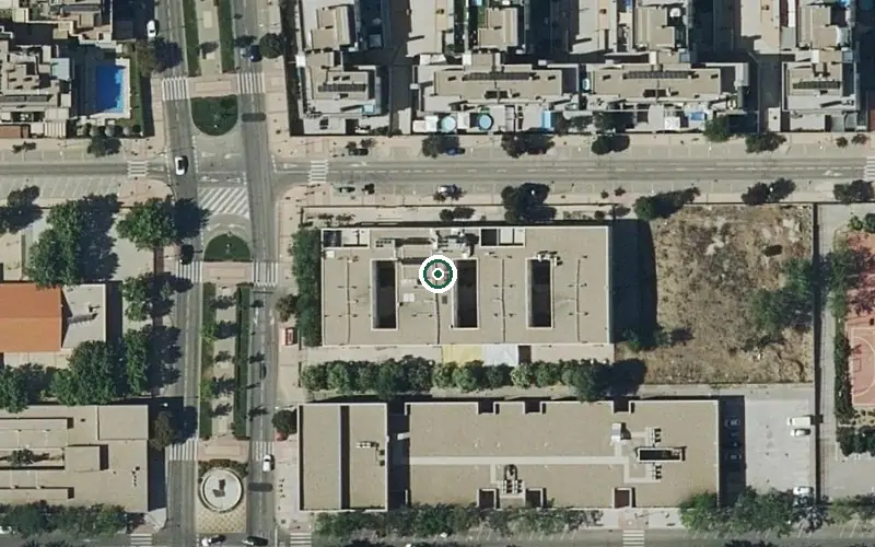 Vista aérea de la ubicación de Residencia Dolores Soria