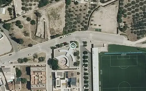 Vista aérea de la ubicación de Centro de Día para Personas Mayores Dependientes Benicadell
