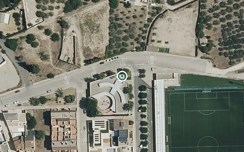 Vista aérea de la ubicación de Centro de Día para Personas Mayores Dependientes Benicadell